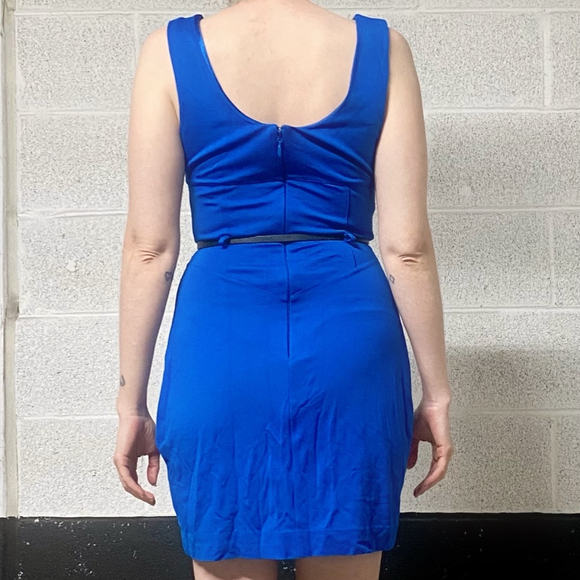 BeBe Y2K Royal Blue Belted Mini Dress - Picture 2 of 8